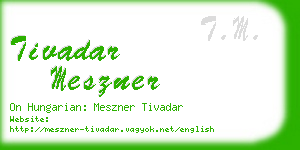 tivadar meszner business card